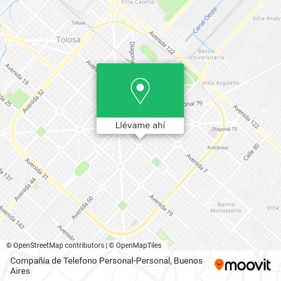 Mapa de Compañía de Telefono Personal-Personal