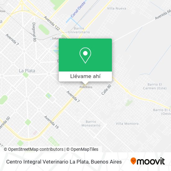 Mapa de Centro Integral Veterinario La Plata