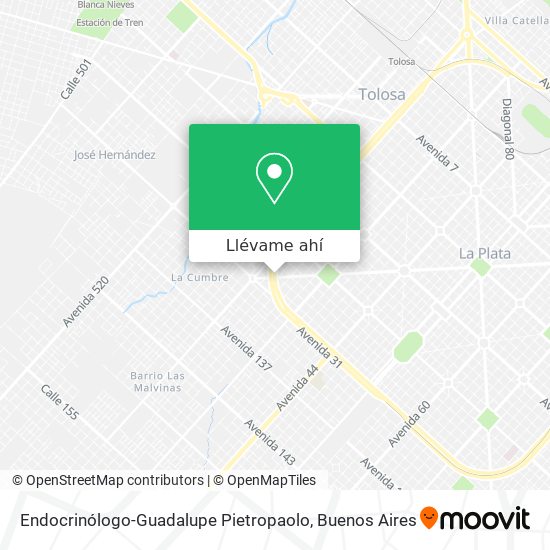 Mapa de Endocrinólogo-Guadalupe Pietropaolo