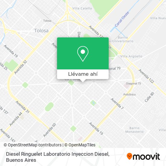Mapa de Diesel Ringuelet Laboratorio Inyeccion Diesel