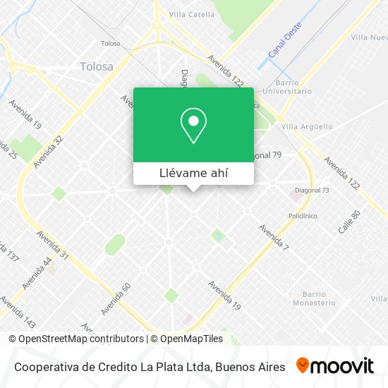 Mapa de Cooperativa de Credito La Plata Ltda
