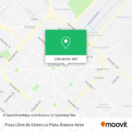 Mapa de Pizza Libre de Gluten La Plata
