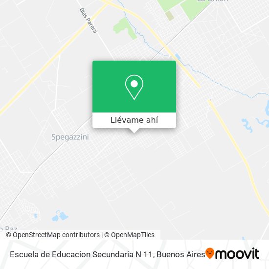 Mapa de Escuela de Educacion Secundaria N 11