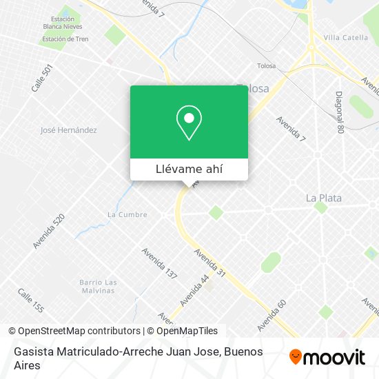 Mapa de Gasista Matriculado-Arreche Juan Jose