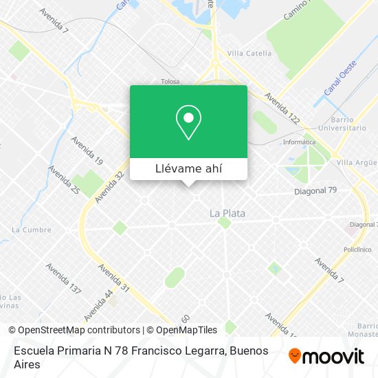 Mapa de Escuela Primaria N 78 Francisco Legarra