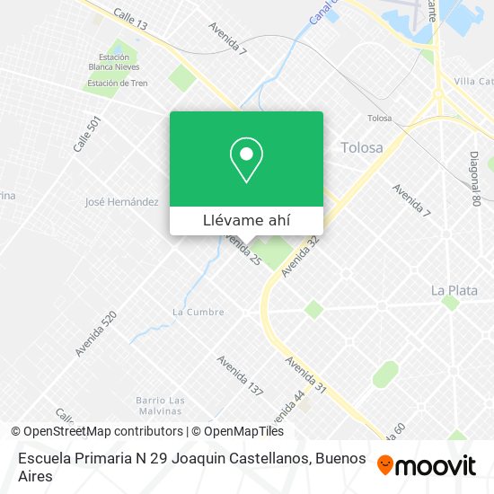 Mapa de Escuela Primaria N 29 Joaquin Castellanos