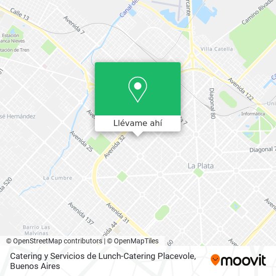 Mapa de Catering y Servicios de Lunch-Catering Placevole