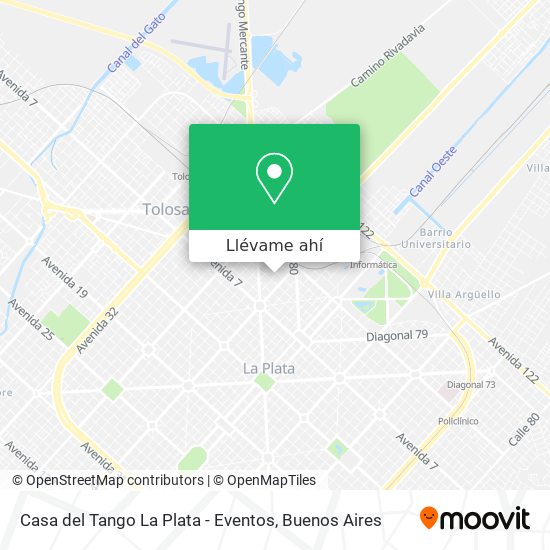 Mapa de Casa del Tango La Plata - Eventos