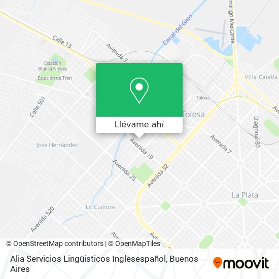 Mapa de Alia Servicios Lingüisticos Inglesespañol