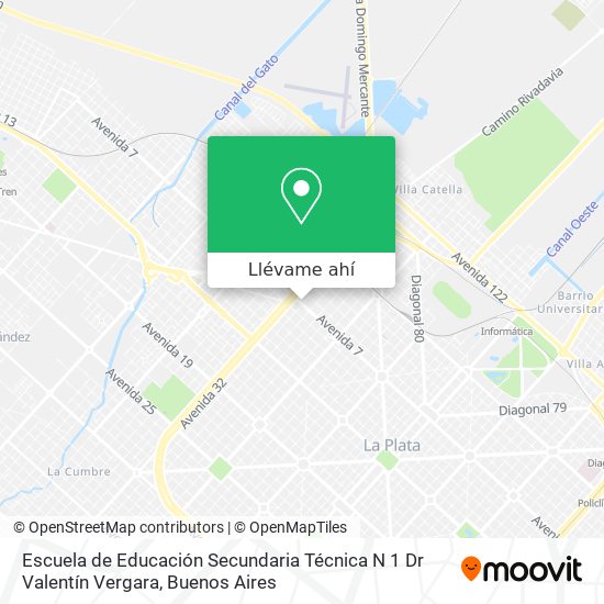 Mapa de Escuela de Educación Secundaria Técnica N 1 Dr Valentín Vergara