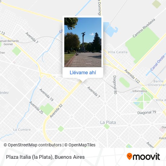 Mapa de Plaza Italia (la Plata)