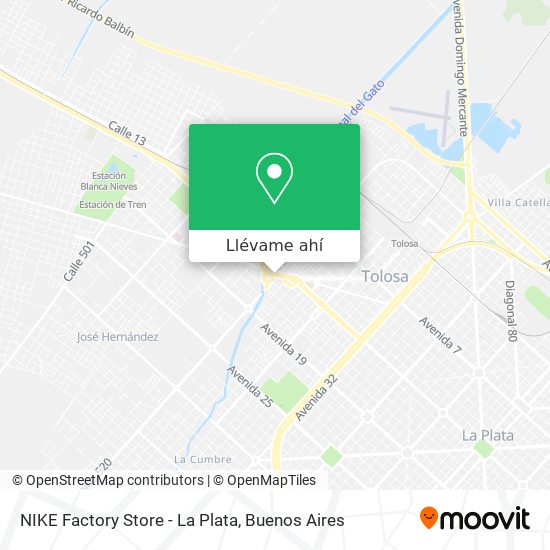 Mapa de NIKE Factory Store - La Plata