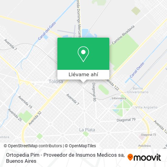 Mapa de Ortopedia Pim - Proveedor de Insumos Medicos sa