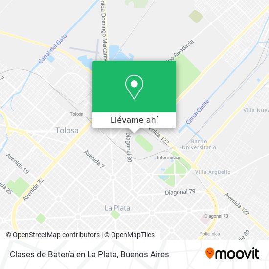 Mapa de Clases de Batería en La Plata
