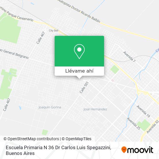 Mapa de Escuela Primaria N 36 Dr Carlos Luis Spegazzini