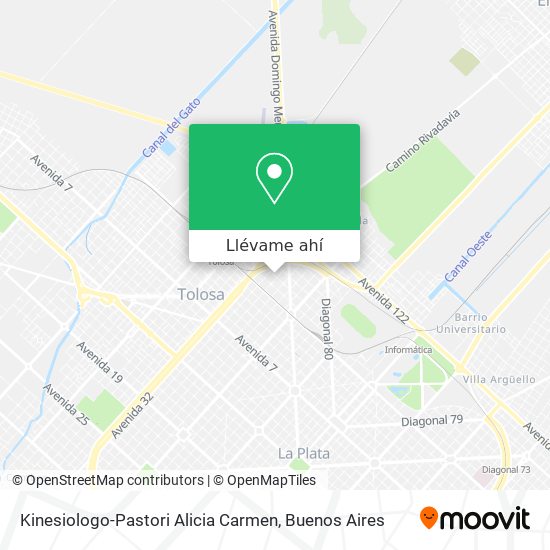 Mapa de Kinesiologo-Pastori Alicia Carmen