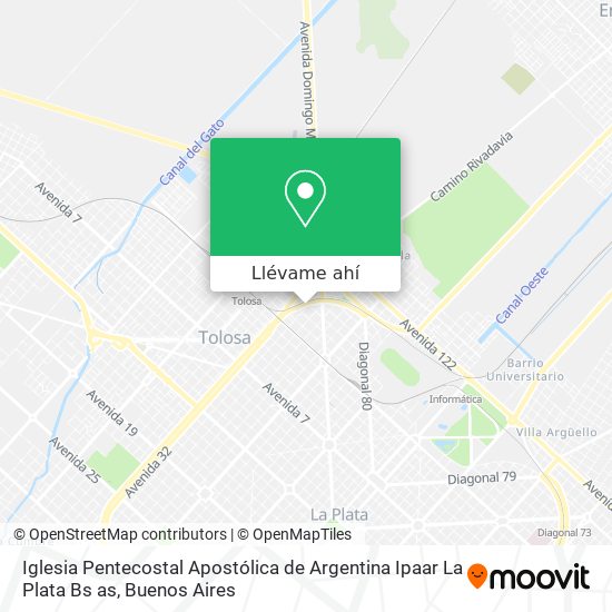 Mapa de Iglesia Pentecostal Apostólica de Argentina Ipaar La Plata Bs as