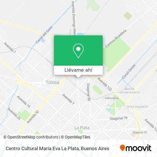 Mapa de Centro Cultural María Eva La Plata