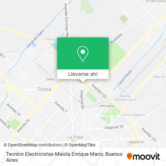 Mapa de Tecnico Electricistas-Maiola Enrique Mario