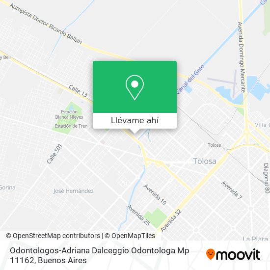 Mapa de Odontologos-Adriana Dalceggio Odontologa Mp 11162