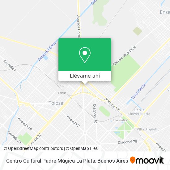 Mapa de Centro Cultural Padre Múgica-La Plata