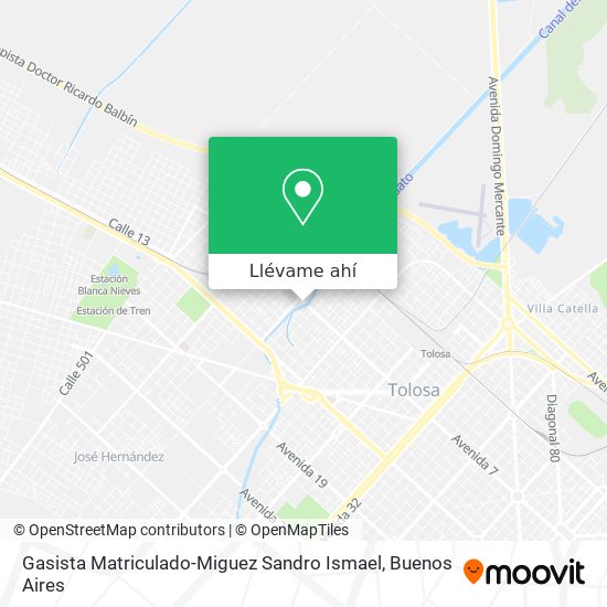 Mapa de Gasista Matriculado-Miguez Sandro Ismael