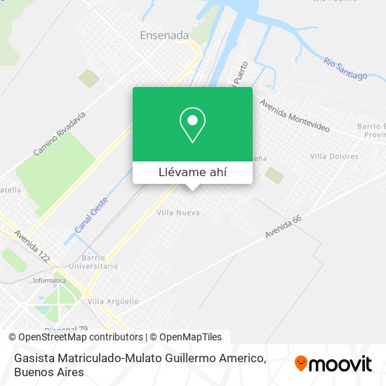 Mapa de Gasista Matriculado-Mulato Guillermo Americo