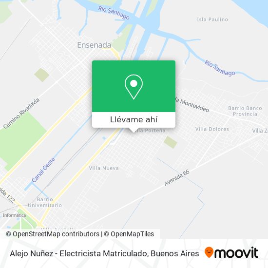 Mapa de Alejo Nuñez - Electricista Matriculado
