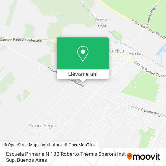 Mapa de Escuela Primaria N 130 Roberto Themis Speroni Inst Sup