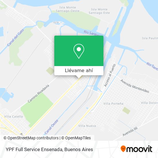 Mapa de YPF Full Service Ensenada