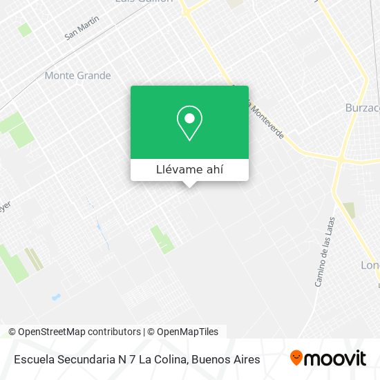 Mapa de Escuela Secundaria N 7 La Colina