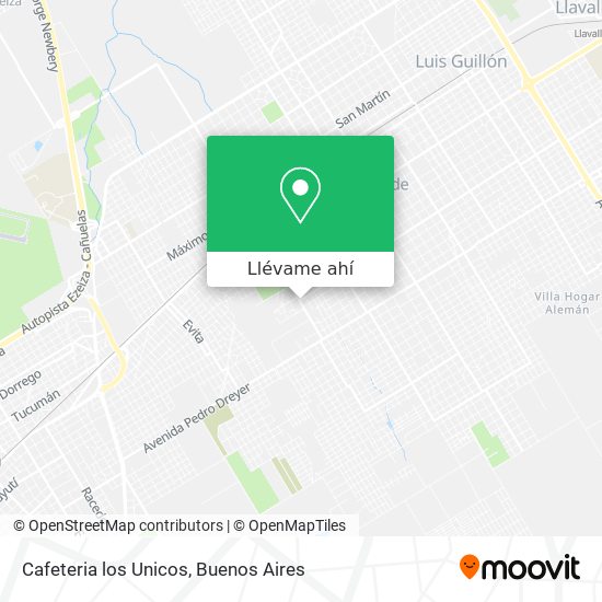 Mapa de Cafeteria los Unicos