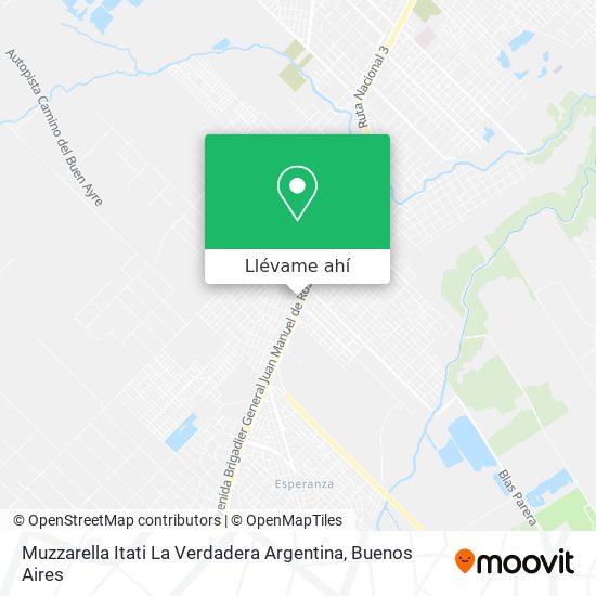 Mapa de Muzzarella Itati La Verdadera Argentina