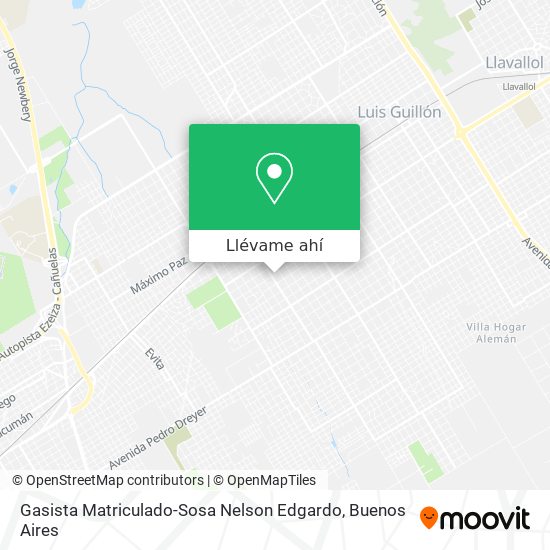 Mapa de Gasista Matriculado-Sosa Nelson Edgardo