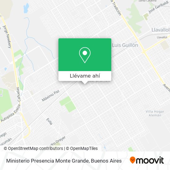 Mapa de Ministerio Presencia Monte Grande