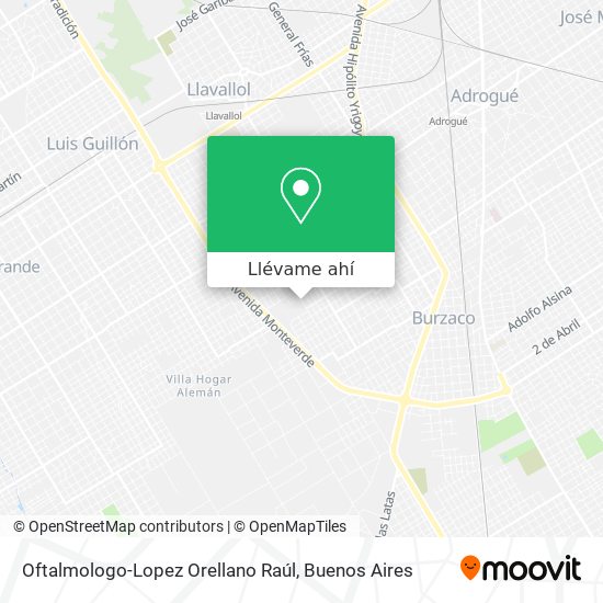 Mapa de Oftalmologo-Lopez Orellano Raúl