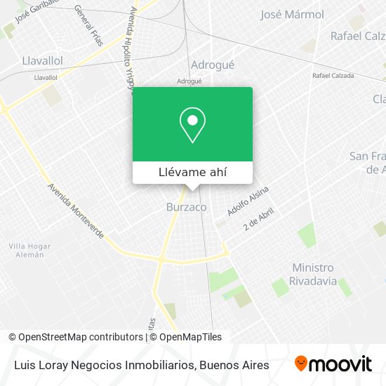 Mapa de Luis Loray Negocios Inmobiliarios