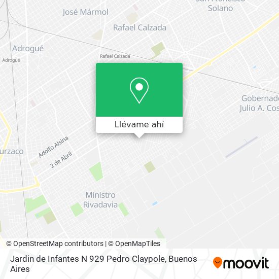 Mapa de Jardin de Infantes N 929 Pedro Claypole