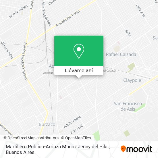 Mapa de Martillero Publico-Arriaza Muñoz Jenny del Pilar