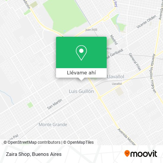 Mapa de Zaira Shop