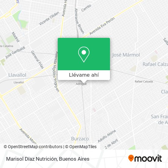 Mapa de Marisol Díaz Nutrición
