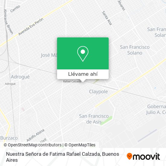 Mapa de Nuestra Señora de Fatima Rafael Calzada