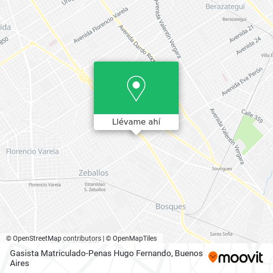 Mapa de Gasista Matriculado-Penas Hugo Fernando