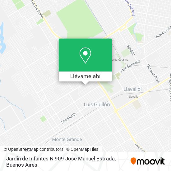 Mapa de Jardin de Infantes N 909 Jose Manuel Estrada