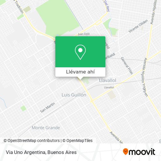 Mapa de Via Uno Argentina