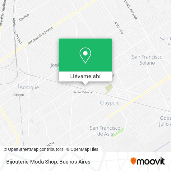 Mapa de Bijouterie-Moda Shop