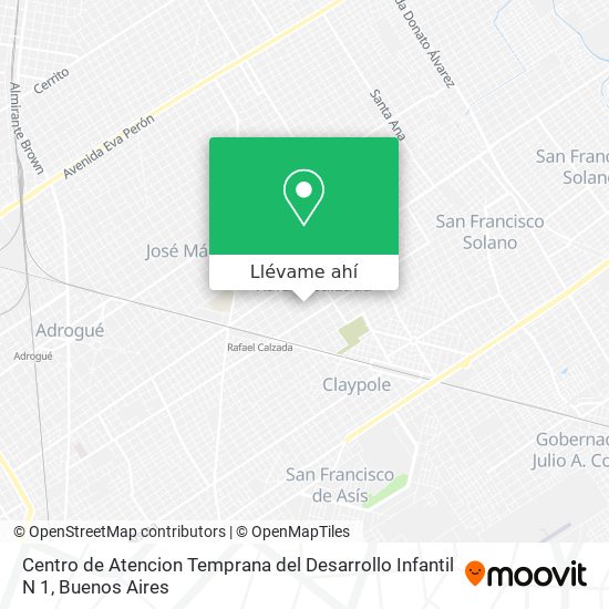 Mapa de Centro de Atencion Temprana del Desarrollo Infantil N 1