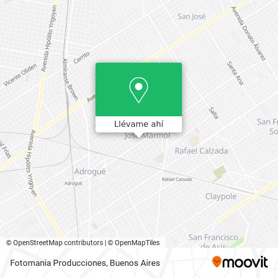 Mapa de Fotomania Producciones