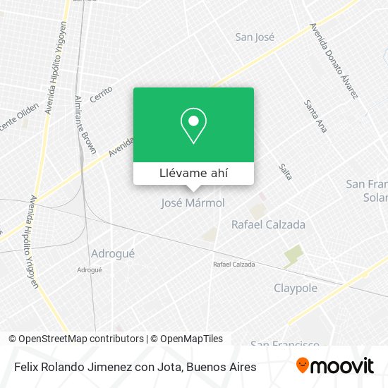 Mapa de Felix Rolando Jimenez con Jota