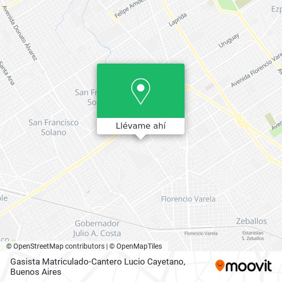 Mapa de Gasista Matriculado-Cantero Lucio Cayetano